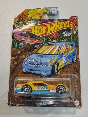 Hot Wheels Yellow & Blue Drift Racer Toy Car by Hot Wheels
